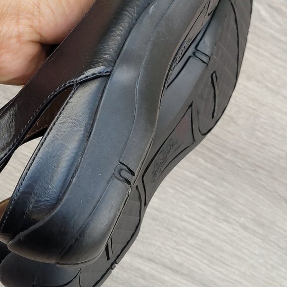Life Stride Danilla Sling Black Faux Leather Flats Sz 7.5 - Picture 7 of 13